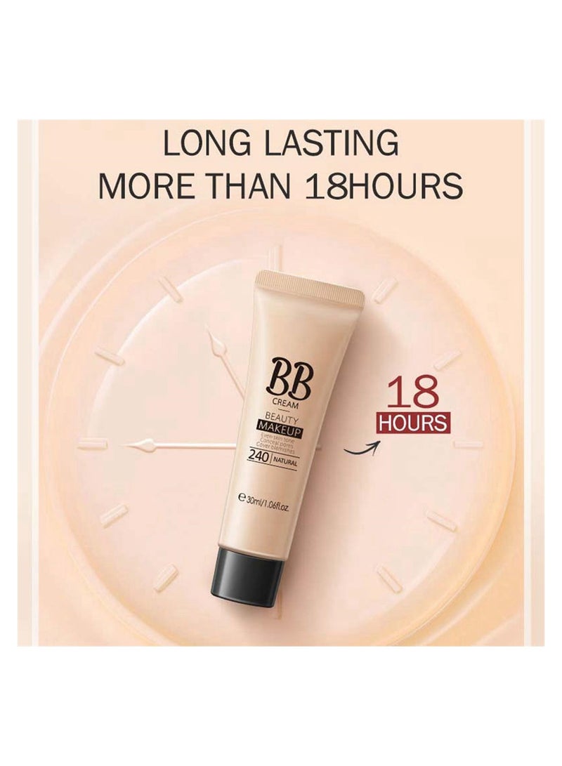 SYOSI Hydrating BB Cream, Classic Perfecting All-in-1 BB Cream, Full-Coverage Foundation & Concealer, Color Correcting Cream, Naturally Brighten Skin Tone, Evens Skin Tone for All Skin Types, Lvory  - Image 4