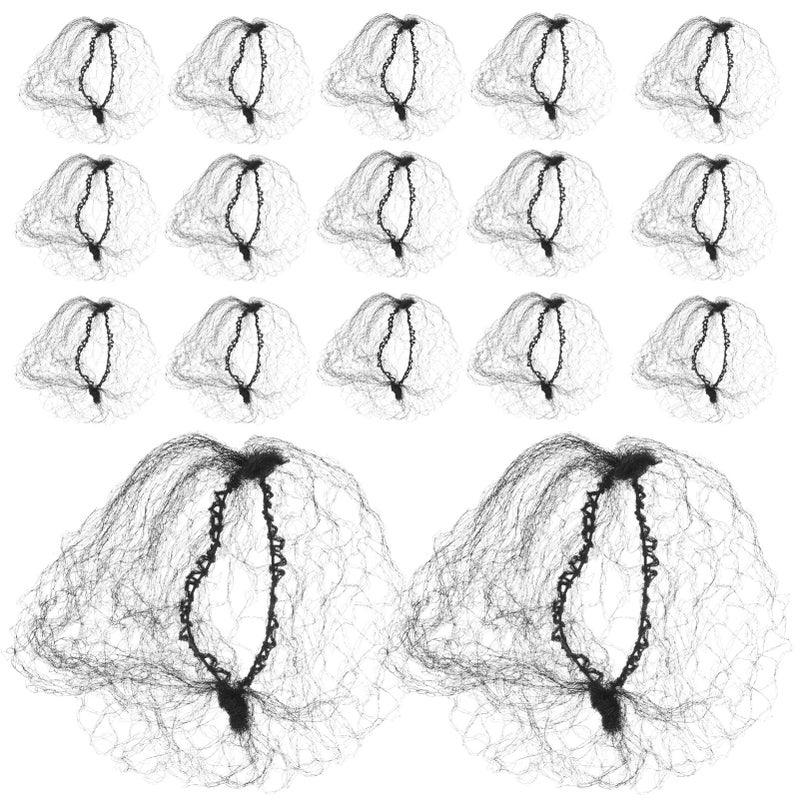 100pcs Black Nylon Hair Nets Invisible Elastic Mesh For Bun Lightweight Hair Accessory - Image 2