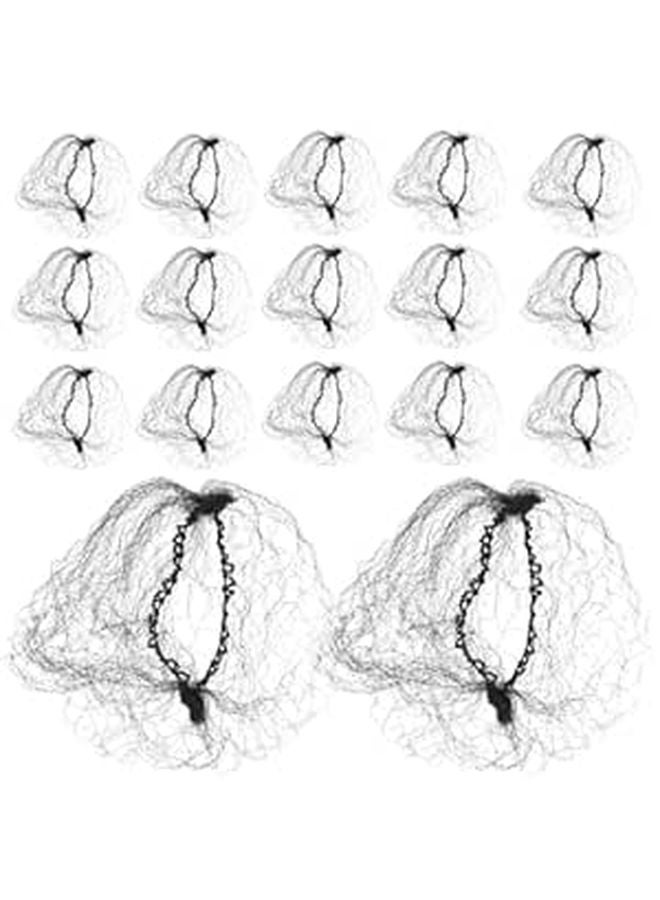 100pcs Black Nylon Hair Nets Invisible Elastic Mesh For Bun Lightweight Hair Accessory - Image 1