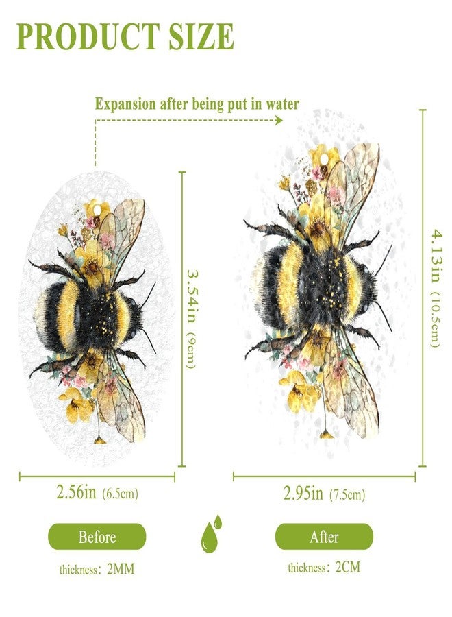 Kcldeci 3 Pack Kitchen Scrub Sponges Fluffy Bumblebee Kitchen Dish Sponge Non-Scratch Microfiber Sponge for Household Cleaning Dishes, Pots and Pans - Image 2