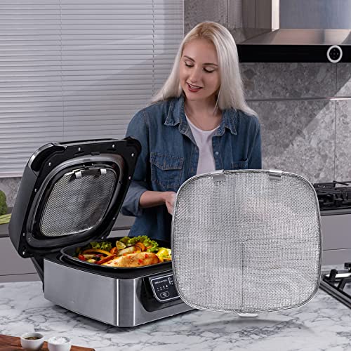 Psasrm Stainless Steel Splatter Shield for Ninja Foodi AG301, Air Fryer Accessories for Ninja Foodi 5-in-1 Indoor Grill, Replacement Parts Splatter Screen for Ninja Foodi AG300, AG300C,AG301C, AG302, AG400 - Image 5