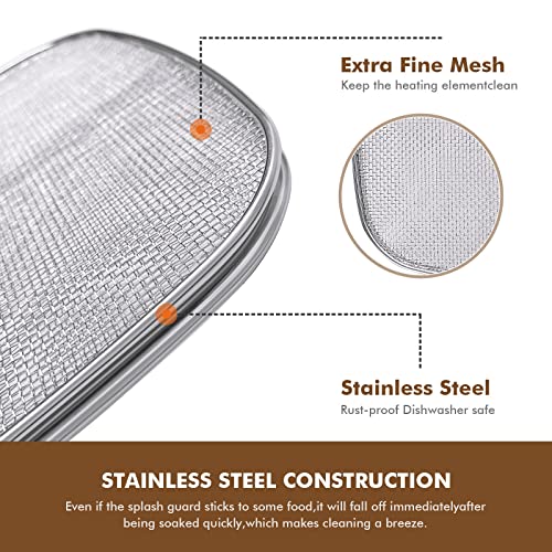 Psasrm Stainless Steel Splatter Shield for Ninja Foodi AG301, Air Fryer Accessories for Ninja Foodi 5-in-1 Indoor Grill, Replacement Parts Splatter Screen for Ninja Foodi AG300, AG300C,AG301C, AG302, AG400 - Image 3