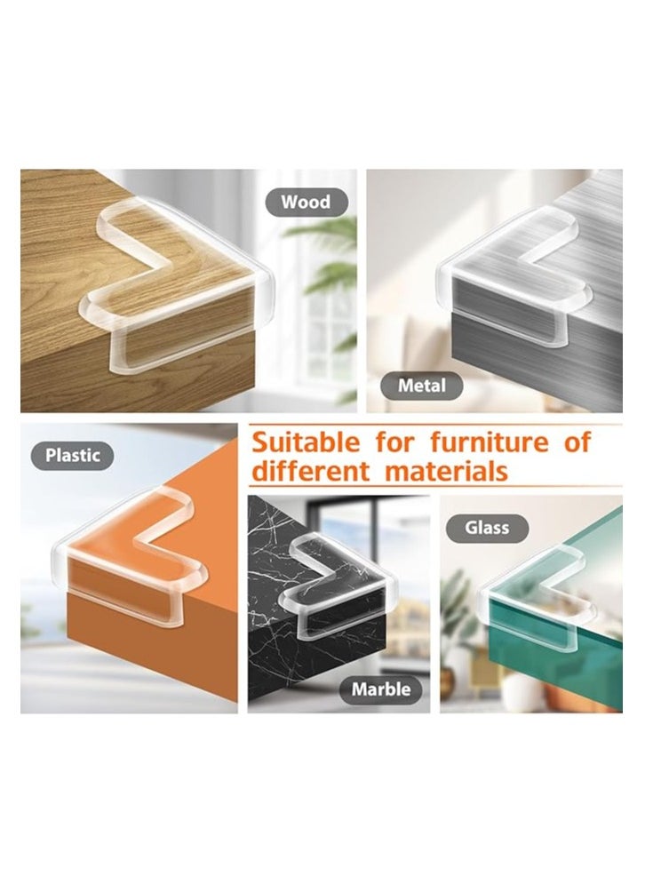 Gudui Corner Guards (12 Pack) Clear Corner Protectors | High Resistant Adhesive Gel | Best Baby Proof Corner Guards | Stop Child Head Injuries | Tables, Furniture & Sharp Corners Baby Proofing (L-Shaped).  - Image 4