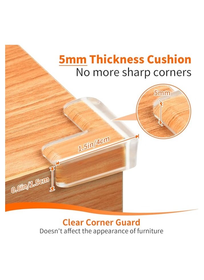 Gudui Corner Guards (12 Pack) Clear Corner Protectors | High Resistant Adhesive Gel | Best Baby Proof Corner Guards | Stop Child Head Injuries | Tables, Furniture & Sharp Corners Baby Proofing (L-Shaped).  - Image 3