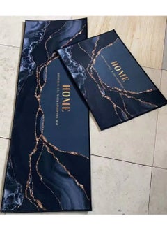 MahMir Kitchen Rug Mat Set-Cushioned Anti-Fatigue Runner Floor Comfort mats-kitchen rugs 2 pcs Set-Help relieve pressure while cooking-Non-slip Mat for all Rooms & Bathrooms too ( Home )  - Image 1