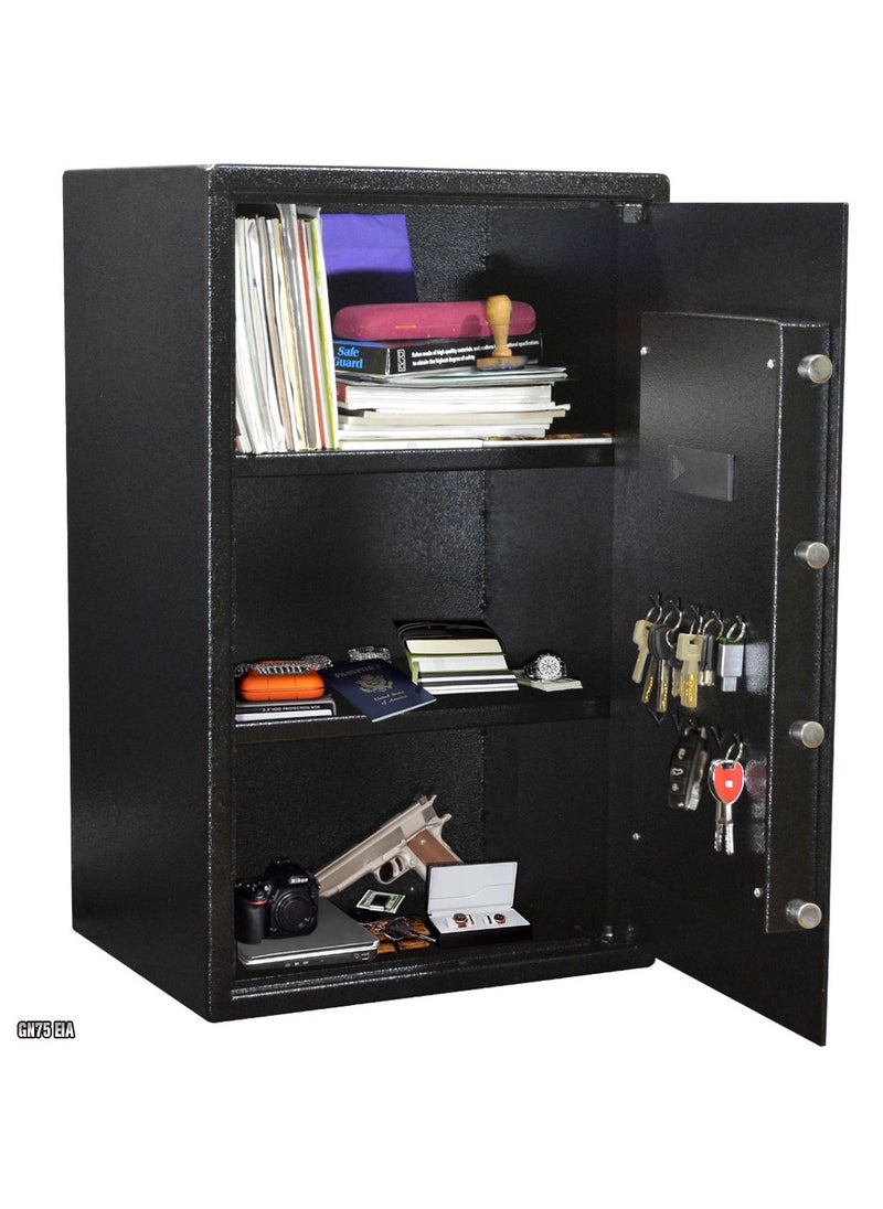 Safety Tech Biometric fingerprint safe with two-factor authentication, emergency master key, and triple storage space, 75*46*38 cm - from Safety Tech  - Image 3