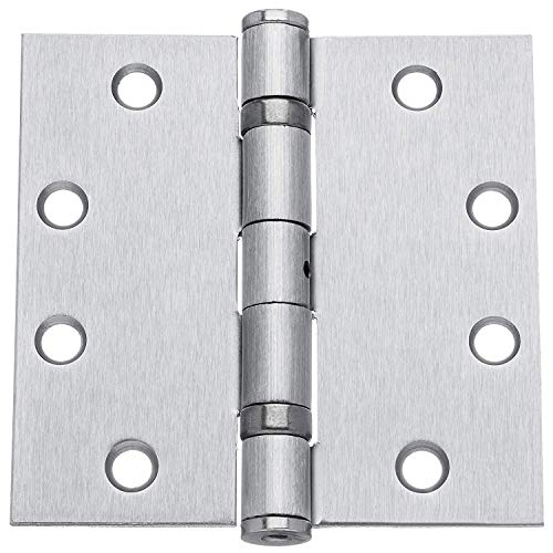 Dynasty Hardware Door Hinges, Heavy Duty 4.5x4.5 Full Mortise Ball Bearing Design for a Smooth Quiet Swing, Ideal for Commercial or Heavy Doors, Non-Removable Pin, Brushed Chrome Finish, 3-Pack - Image 1