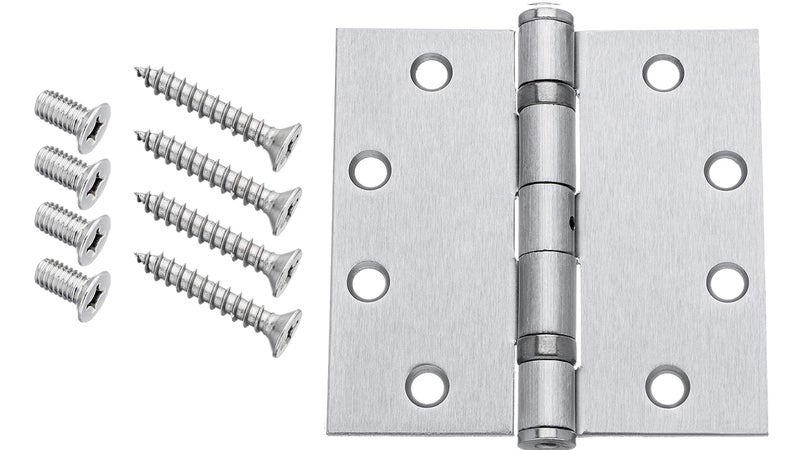 Dynasty Hardware Door Hinges, Heavy Duty 4.5x4.5 Full Mortise Ball Bearing Design for a Smooth Quiet Swing, Ideal for Commercial or Heavy Doors, Non-Removable Pin, Brushed Chrome Finish, 3-Pack - Image 2