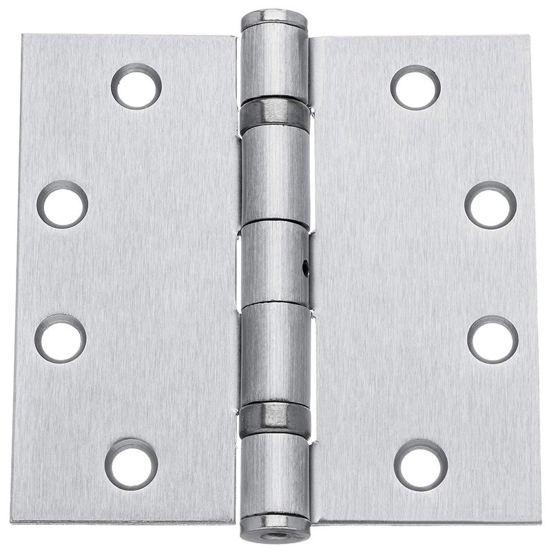 Dynasty Hardware Door Hinges, Heavy Duty 4.5x4.5 Full Mortise Ball Bearing Design for a Smooth Quiet Swing, Ideal for Commercial or Heavy Doors, Non-Removable Pin, Brushed Chrome Finish, 3-Pack - Image 5