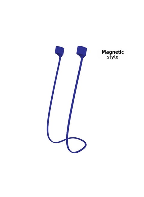 For Airpods3 Headset Anti-lost Rope Silicone Magnetic Anti-lost Lanyard Apple Pro2 Bluetooth Headset Anti-lost Rope-Color:[Magnetic] Blue-Model:Bare Metal Without Packaging