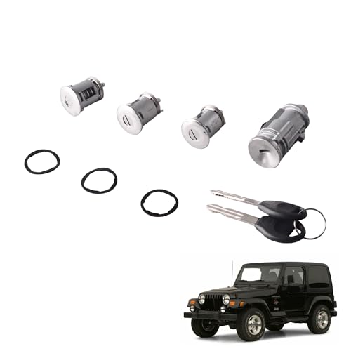 GrteRokky Ignition Key Switch Lock Cylinder with Two Keys Compatible for 1998-2001 Jeep Wrangler TJ & 1998-2000 Dodge Stratus Replaces 703719C 703719 5003843AB 5083915AB 924-703 4746311 DL4815 DL6946 - Image 1