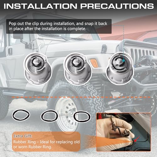 GrteRokky Ignition Key Switch Lock Cylinder with Two Keys Compatible for 1998-2001 Jeep Wrangler TJ & 1998-2000 Dodge Stratus Replaces 703719C 703719 5003843AB 5083915AB 924-703 4746311 DL4815 DL6946 - Image 5
