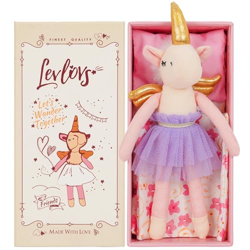 LEVLOVS Unicorn Stuffed AnimalLinen Unicorn ToyMini Dolls SetFabric Doll Toys Family Dolls - Image 5