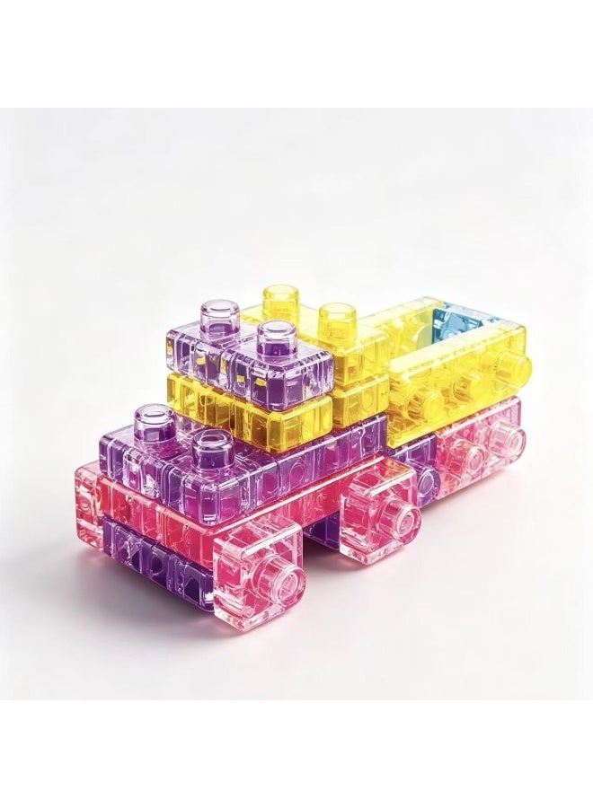 Twisoo Jelly Building Blocks 30 PCS Soft Transparent Construction Toy | STEM Educational Building Set | Sensory Learning Blocks | Ages 3+ - Image 5