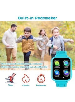 Generic Kids Smart Watch, Smart Game Watch with 24 Games, HD Touch Screen, Video, Camera, Music Player, Pedometer, Flashlight, Alarm Clock,  Kids Watches for 5-12 Year Olds Boy/Girl (Blue)  - Image 4