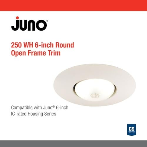 Juno Lighting Group 250 WH BR30 Halogen Open Frame in White Trim, 65 Watts, 6 Inch, White - Image 3