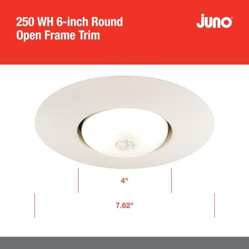 Juno Lighting Group 250 WH BR30 Halogen Open Frame in White Trim, 65 Watts, 6 Inch, White - Image 4