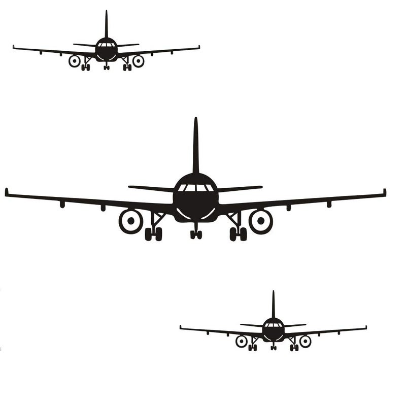 Lnrkai 3Pcs Airplane Wall Decor Stickers DIY Removable Aircraft Wall Art Decal Home Decoration for Living Room Bedroom Gift Wallpaper Mural for Boys Girls Kids