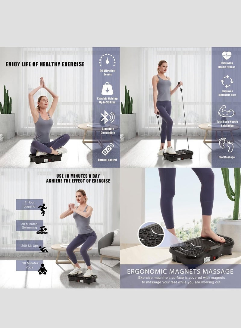 Egg Compact Vibration Plate Exercise Machine, Mini Full Body Vibration Platform Exercise Machine for Lymphatic Drainage with Acupressure Nodes, Burn Calories, Helps Alleviate Back & Joint Pain - Image 2