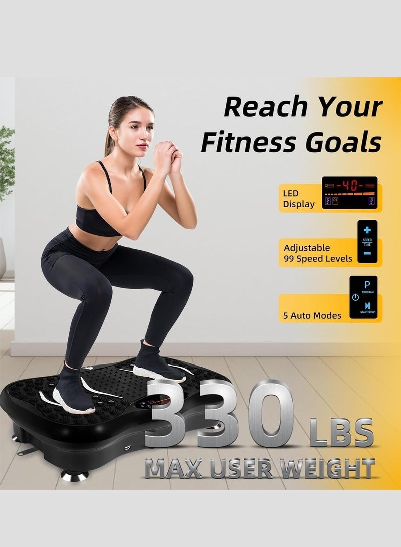 Egg Compact Vibration Plate Exercise Machine, Mini Full Body Vibration Platform Exercise Machine for Lymphatic Drainage with Acupressure Nodes, Burn Calories, Helps Alleviate Back & Joint Pain - Image 5