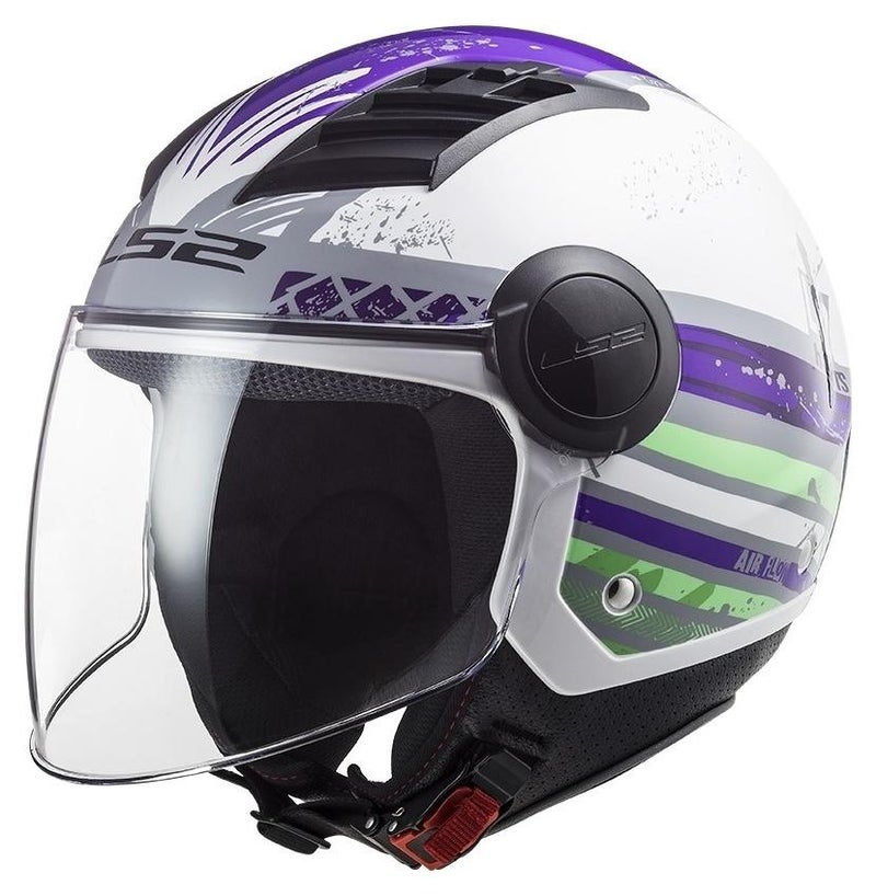 إل أس تو خوذة ال اس 2 ايرفلو 562 ابيض في بنفسجي في اخضر - Image 1