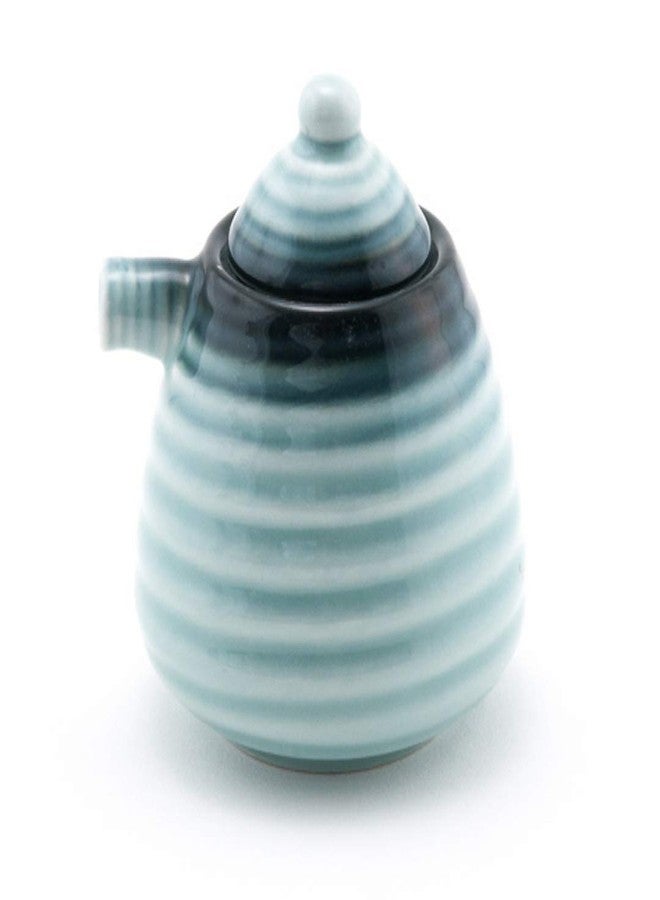 هابي سايلز هابي سيلز HSSD-LTBL05، موزع زيت خزفي على الطراز الياباني، موزع خل بونزو، موزع صلصة الصويا شويو مع غطاء، 5 أونصة سائلة، (أزرق فاتح) - Image 2