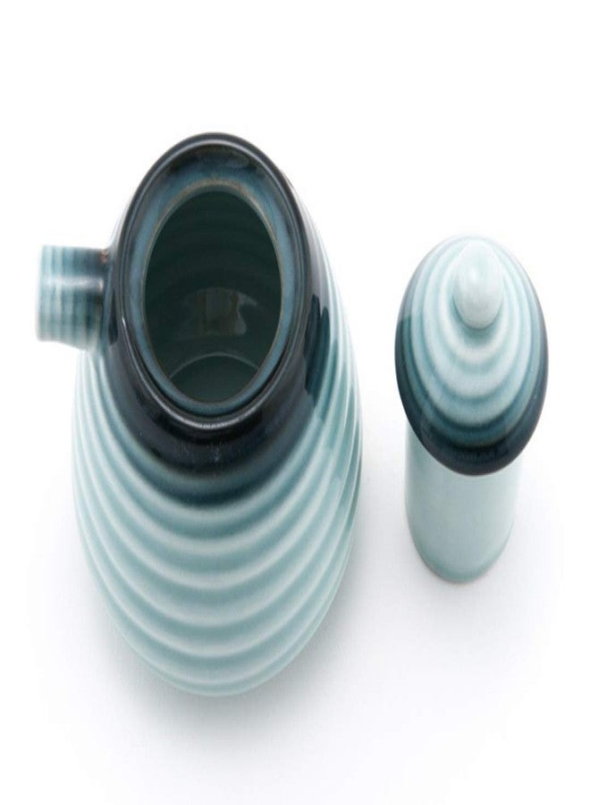 هابي سايلز هابي سيلز HSSD-LTBL05، موزع زيت خزفي على الطراز الياباني، موزع خل بونزو، موزع صلصة الصويا شويو مع غطاء، 5 أونصة سائلة، (أزرق فاتح) - Image 4