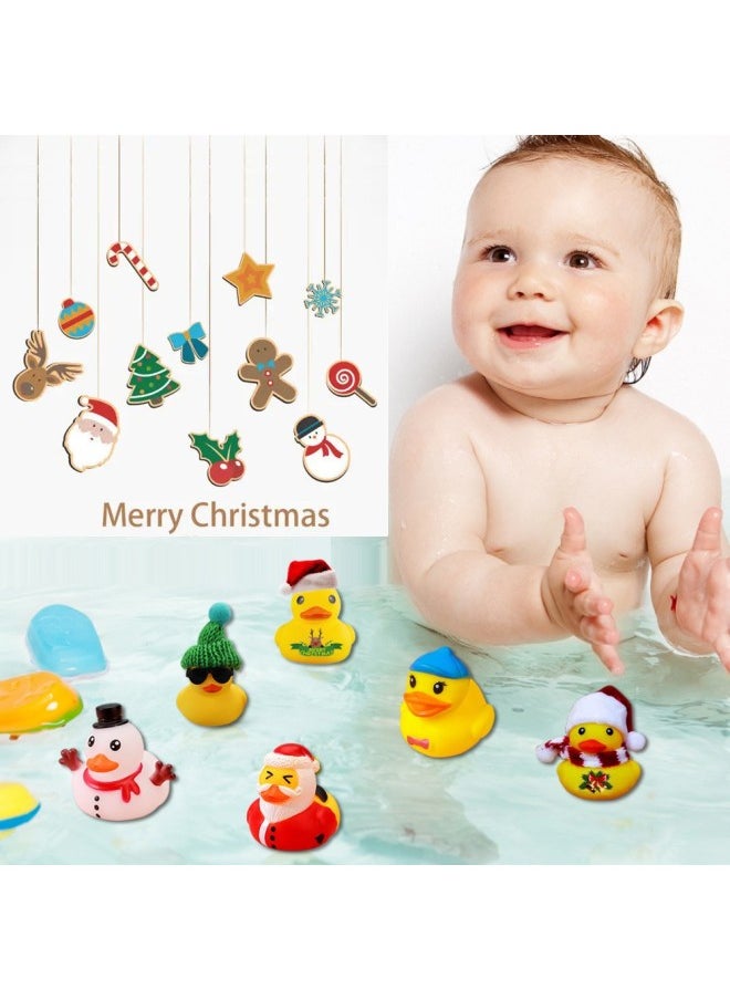 null - Vinyl Duck Blind Box Small Yellow Duck Advent Calendar Box Countdown Blind Box Toy Suit-Color:Carnival Blind Box-high-end 24 Ducks Color Box Packaging 616 - Image 1