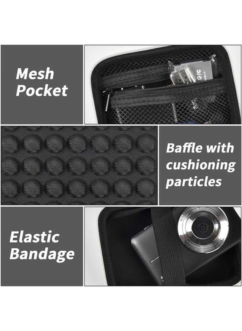 Arabest Camera Case for CAMKORY/for Kodak Pixpro/for VAHOIALD/for Sony DSCW800 830/ for Canon PowerShot 180 190 Cameras Storage Holder for Accessories (Box Only)-Black - Image 3