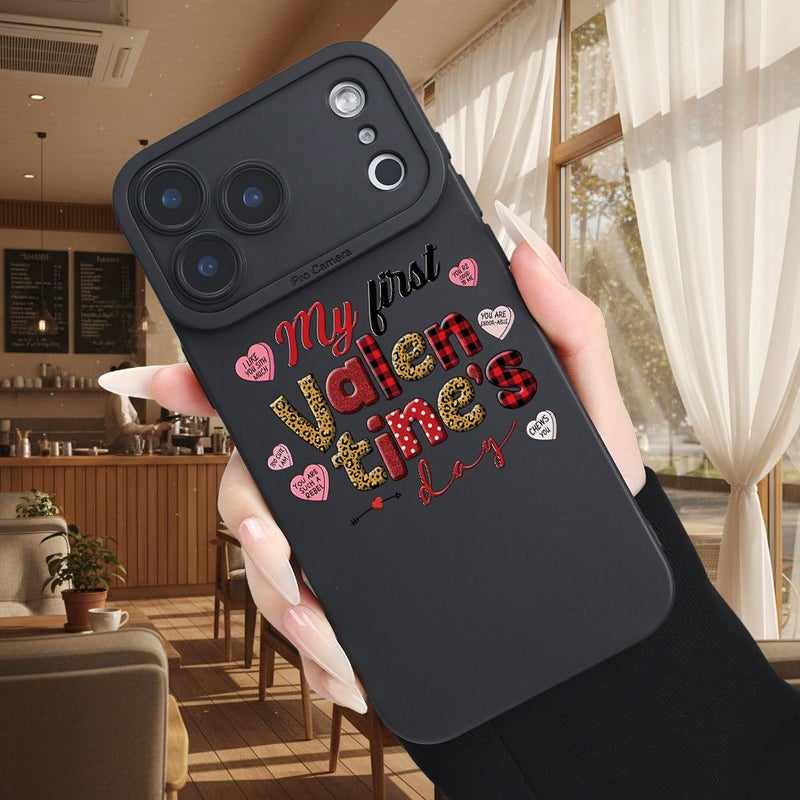 حافظة هاتف على شكل قلب أبيض مضادة للسقوط، بتصميم ممتع وخربشات، سيليكون ناعم لهاتف iPhone 14 Pro Max - Image 1