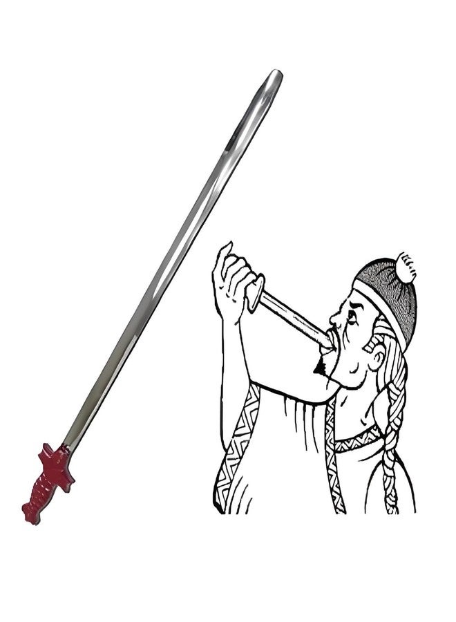 MilesMagic Magician's Super Sword Swallowing Gimmick Close Up Street Illusion Real Stage Magic Trick - Image 1