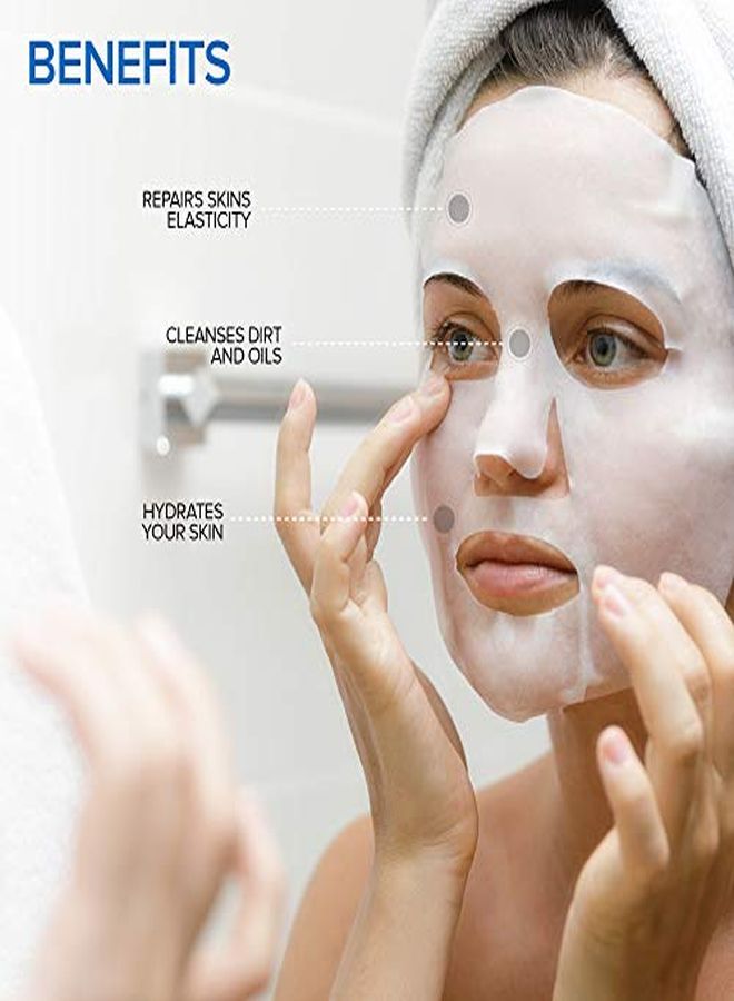 Azure Cosmetics Azure Hyaluronic Acid & Retinol Anti Aging Facial Sheet Mask Hydrating, Toning & Rejuvenating | Helps Reduce Fine Lines & Wrinkles | Smooths & Repairs Elasticity | Made In Korea 5 Pack - Image 4