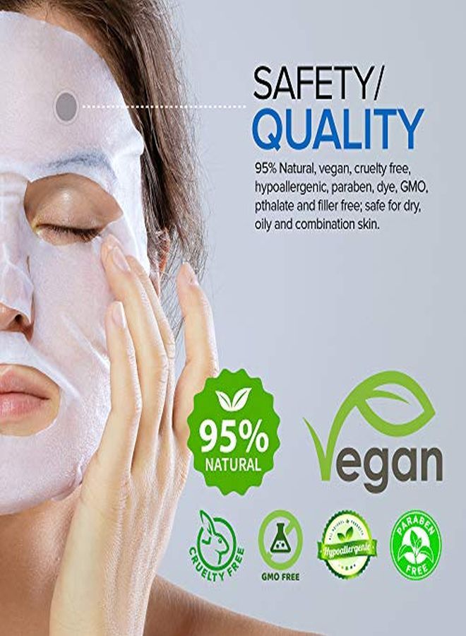 Azure Cosmetics Azure Hyaluronic Acid & Retinol Anti Aging Facial Sheet Mask Hydrating, Toning & Rejuvenating | Helps Reduce Fine Lines & Wrinkles | Smooths & Repairs Elasticity | Made In Korea 5 Pack - Image 5