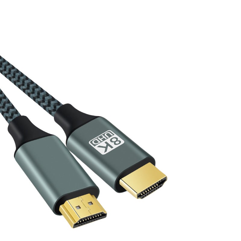 8K60HZ 4K120HZ Dynamic HDR HDMI 2.1 Cable HDTV2.1-8K gray aluminum case 