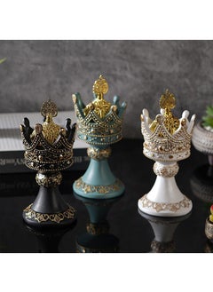 Y&D Retro Style Aromatherapy Tower Incense Burner Golden Resin Incense Burner-White.  - Image 1