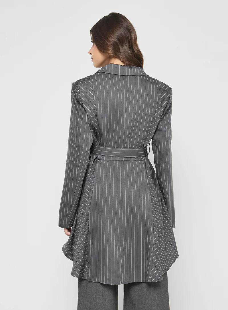 ELLA Longline Striped Blazer
