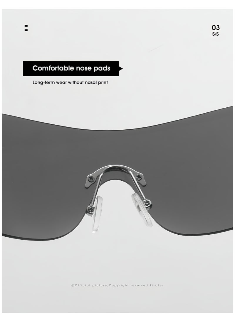 جديد نمط Y2K الإنترنت المشاهير النظارات الشمسية بدون إطار - Image 4