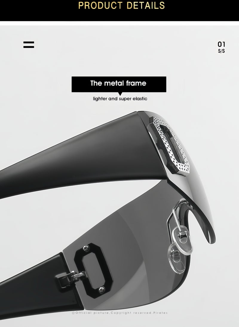 جديد نمط Y2K الإنترنت المشاهير النظارات الشمسية بدون إطار - Image 5
