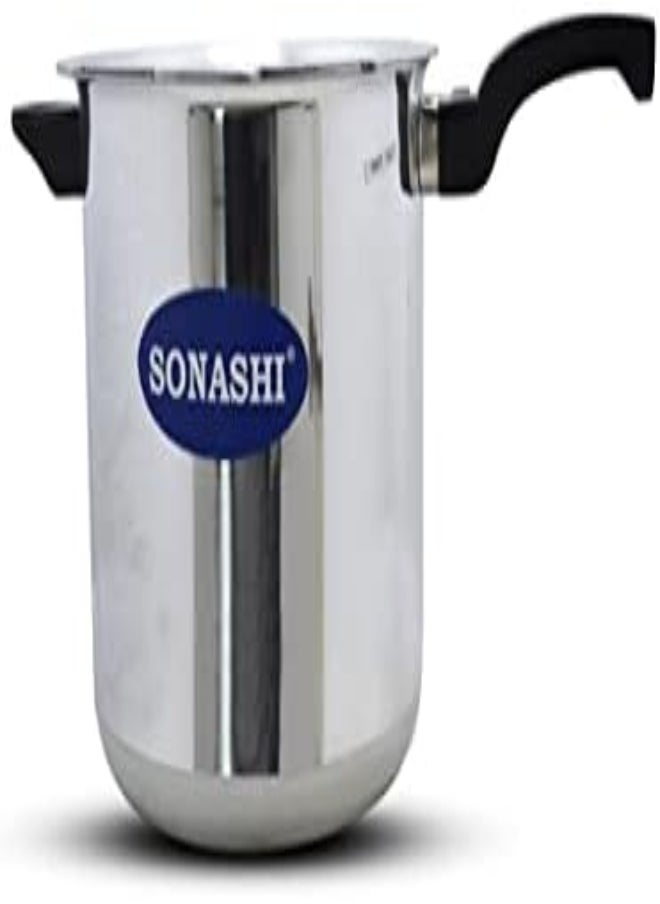 AKDC Sonashi Spc-112 Pressure Cooker – Heavy-Base Aluminium Pressure Cooker With Whistling Weight Valve, Extra Strong Lugs, Mirror Polish, Home Appliances  - Image 4