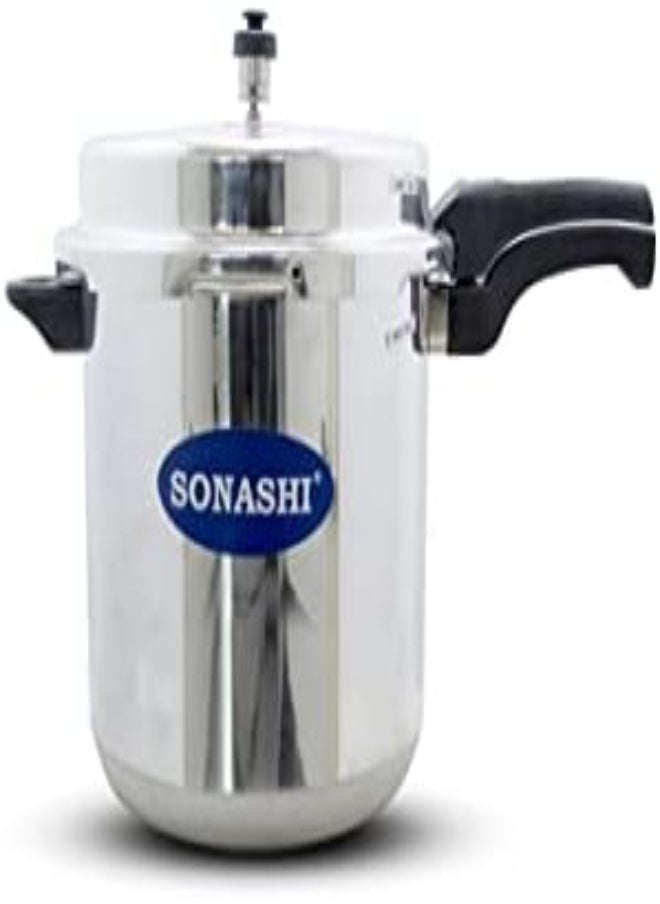 AKDC Sonashi Spc-112 Pressure Cooker – Heavy-Base Aluminium Pressure Cooker With Whistling Weight Valve, Extra Strong Lugs, Mirror Polish, Home Appliances  - Image 5