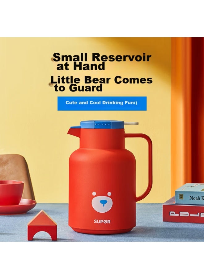 Supor Insulated Thermos Household Large Capacity Vacuum Glass Red Gall Warm Water Bottle 2.0l Outdoor Portable Hot Water Flask - Image 4