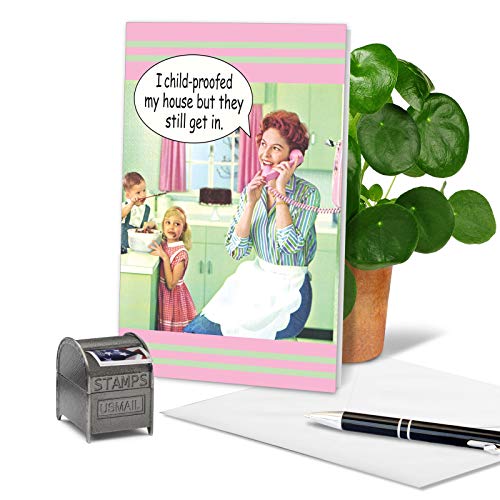 NobleWorks Funny Mother's Day Greeting Card with 5 x 7 Inch Envelope (1 Card) Mom Child Proof 0102 - Image 3