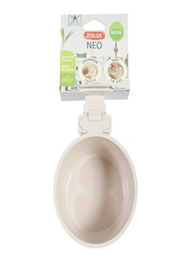 ZOLUX NEO Rodent Cage Plastic Feeder - Beige 500ml 
