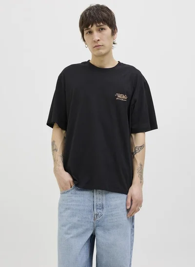 JACK & JONES Text Print Regular Fit T-Shirt