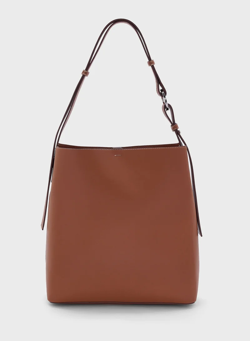 MANGO Short Handle Shopper Bag
