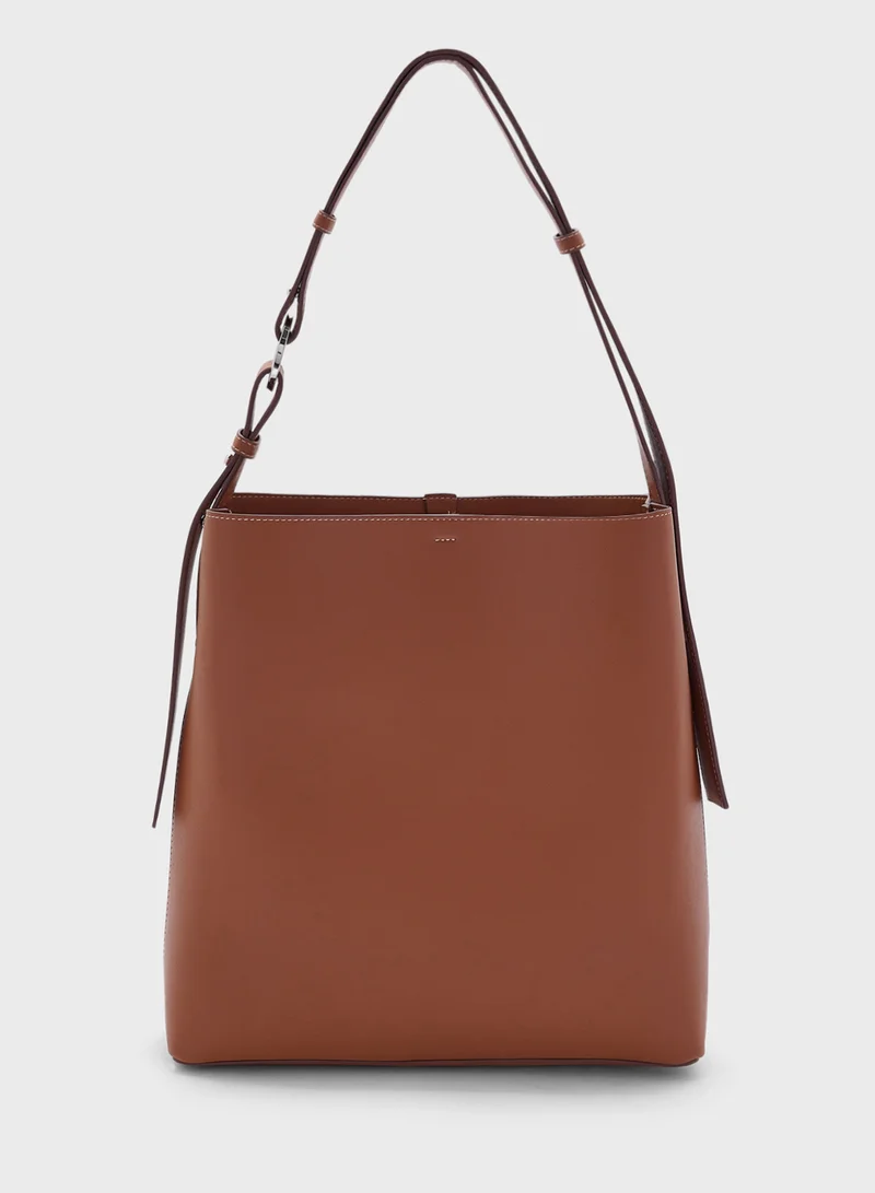 MANGO Short Handle Shopper Bag