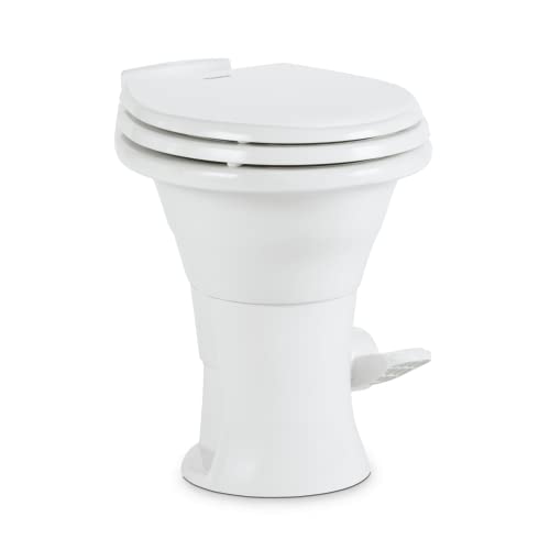 Dometic 310 Standard Toilet - Oblong Shape, Lightweight and Efficient Flush with Pressure-Enhanced PowerFlush and Slow Close Seat Cover - Perfect for Modern RVs - Image 1