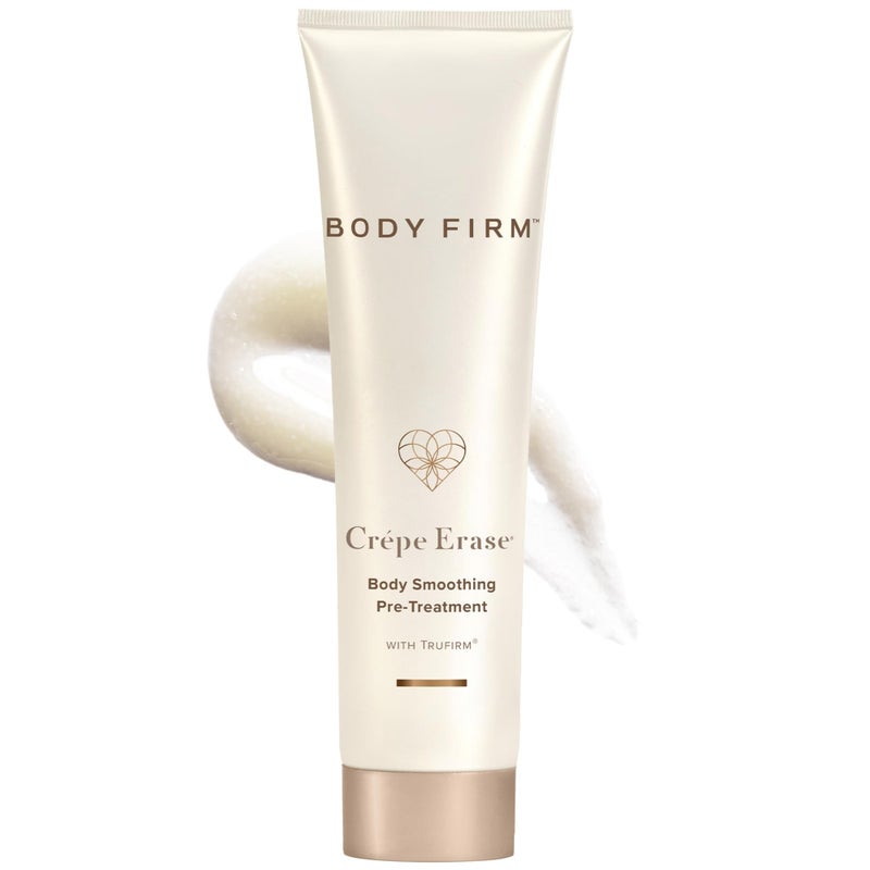 Body Firm Crepe Erase Smoothing PreTreatment Aha Bha Exfoliant With Vitamin E and Squalane for Crepey Skin Anti Aging PreExfoliator for Face Body Gentle Skin Care for Women 10 FL Oz