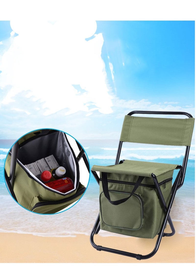 General Outdoor Camping Portable Comfortable Backrest Ice Pack Chair - Insulated Folding Backrest Chair for Fishing and Barbecue  - Image 5