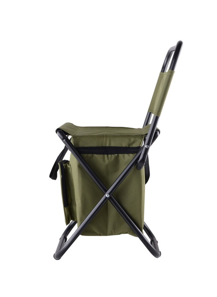 General Outdoor Camping Portable Comfortable Backrest Ice Pack Chair - Insulated Folding Backrest Chair for Fishing and Barbecue  - Image 2